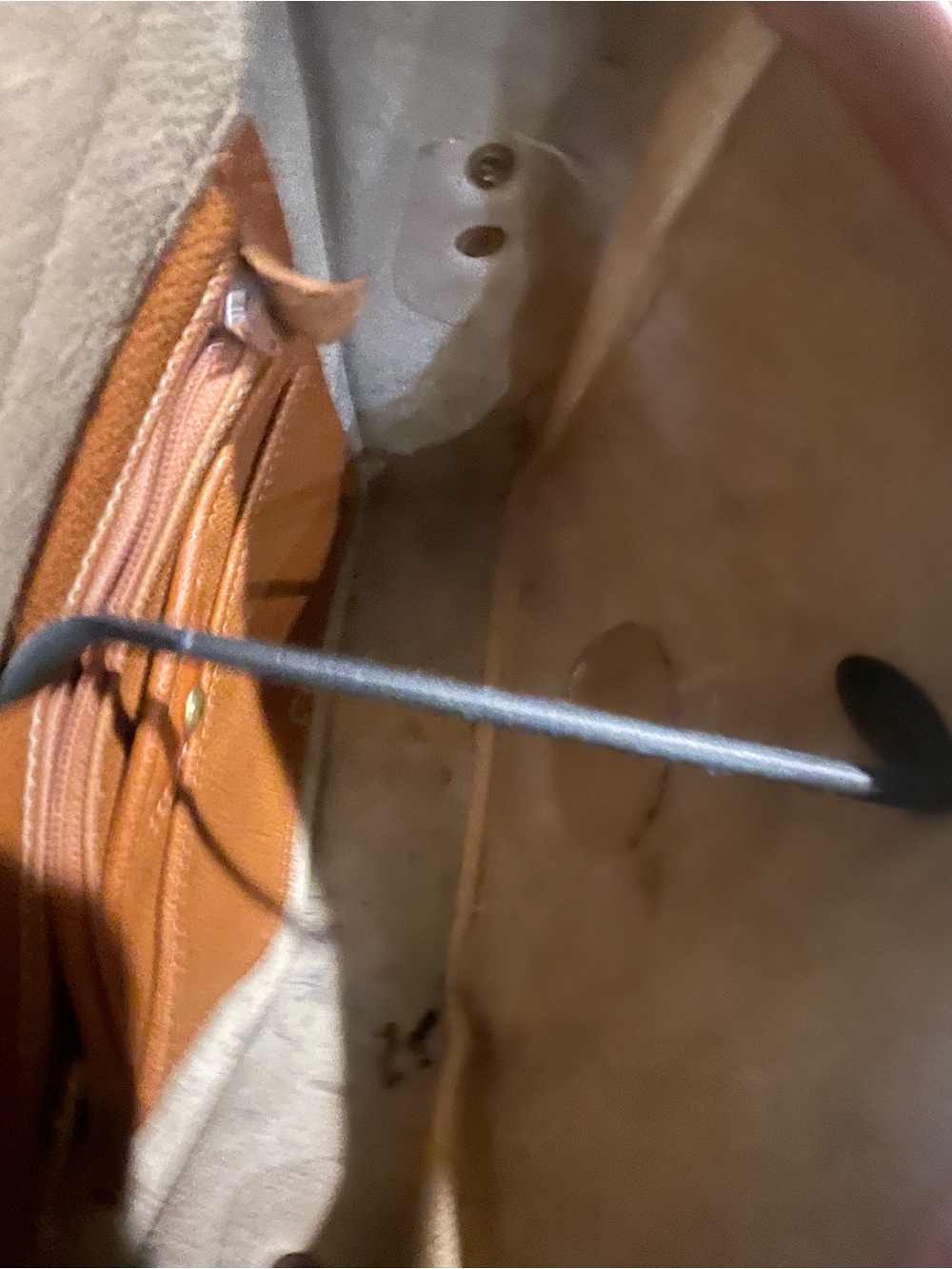 Dooney & Bourke  AWL CarrierTan and Taupe Leather Crossbody Satchel - Picture 8 of 16